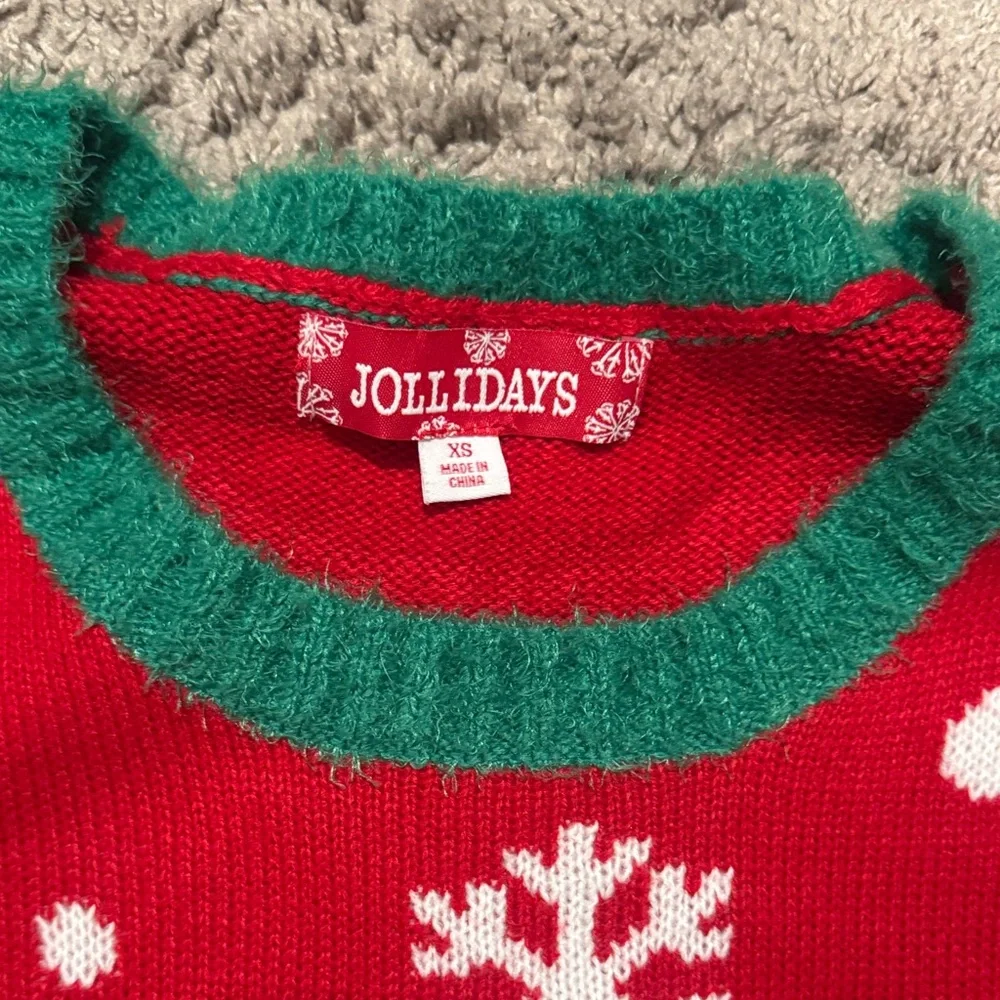 Festive Red Christmas Sweater with Bear Design - Picture 2 of 6